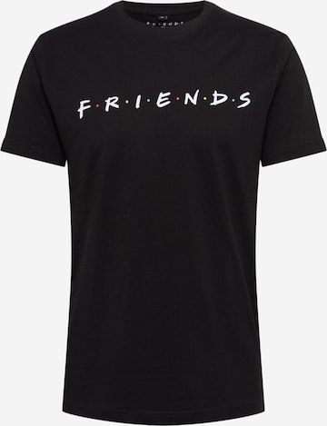 T-Shirt 'Friends' Mister Tee en noir : devant