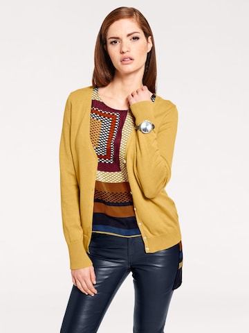 Cardigan heine en jaune : devant