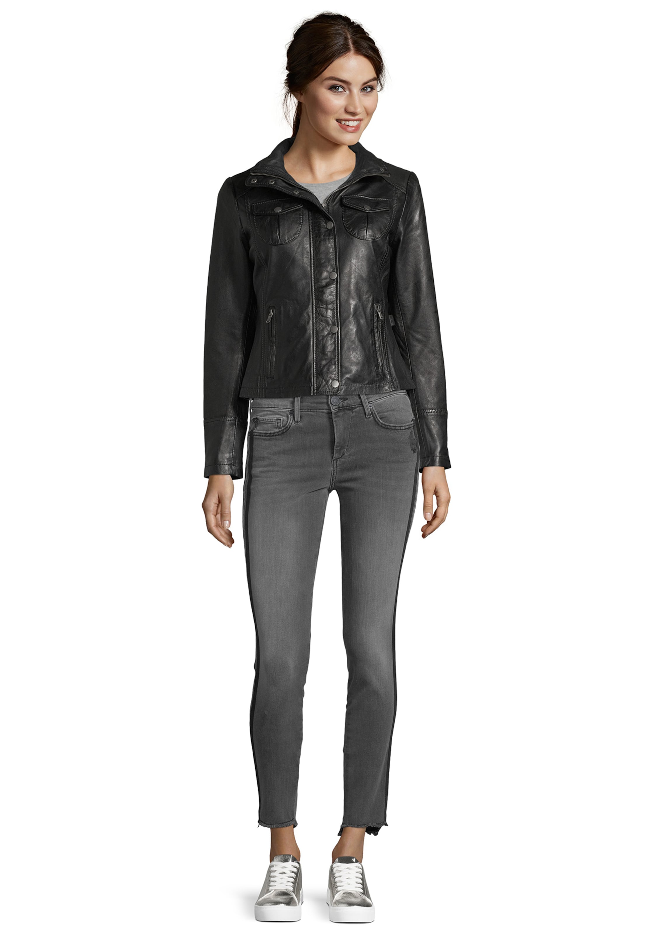 7ELEVEN Bikerjacke in Schwarz