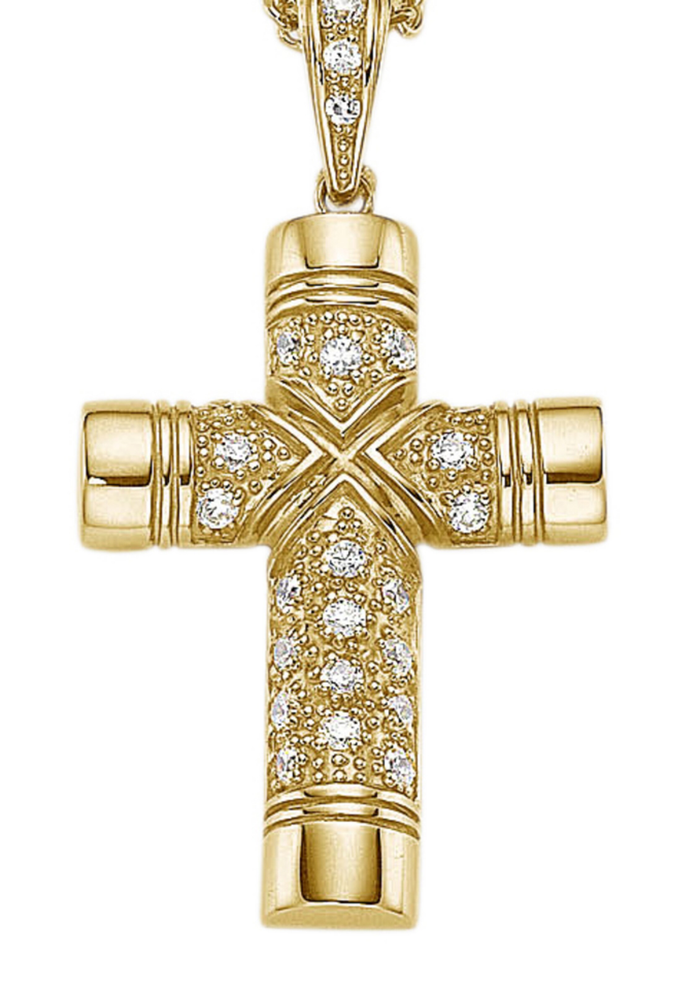 FIRETTI Pendant 'Kreuz' in Gold: front