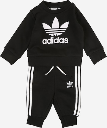 ADIDAS ORIGINALS Regular Tracksuit in Black: front