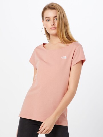 T-shirt THE NORTH FACE en rose : devant