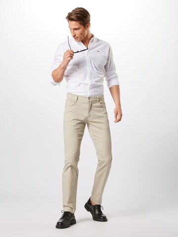 BRAX Slimfit Hose 'Cooper Fancy' in Beige