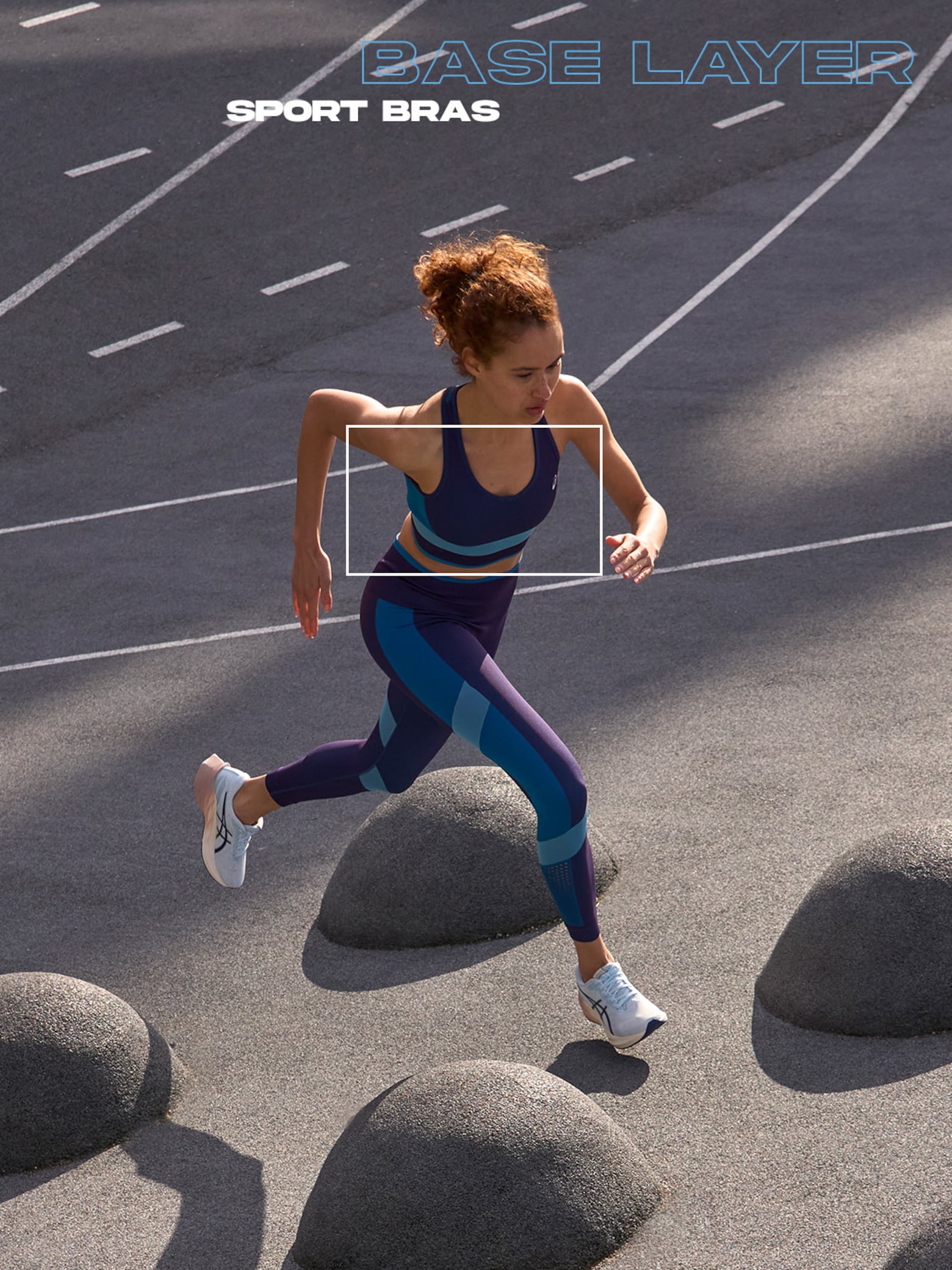 Ebony - Blue Running Set Look by Asics