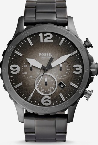 FOSSIL Armbanduhr 'NATE' in Grau: predná strana