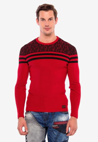 CIPO & BAXX Pullover in Rot: predná strana