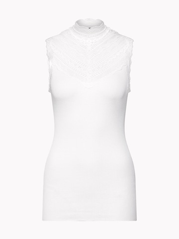 Top in maglia di rosemunde in bianco: frontale