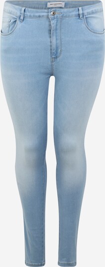 ONLY Carmakoma Jeans 'Augusta' in de kleur Blauw denim / Lichtbruin, Productweergave