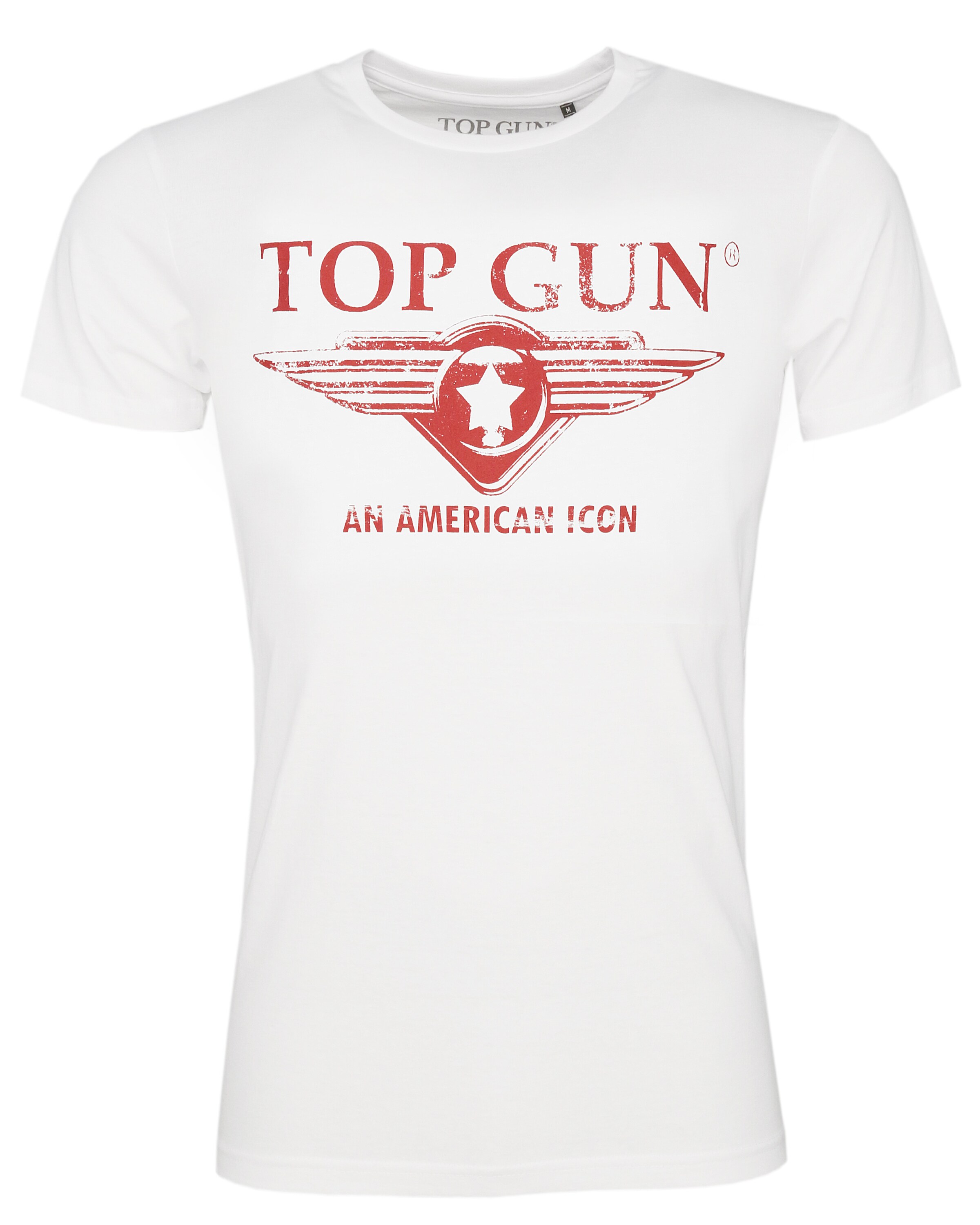TOP GUN Shirt 'Beach' in Wit: voorkant