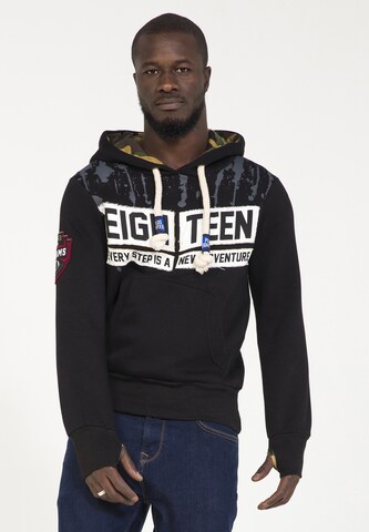 PLUS EIGHTEEN Sweatshirt in Black: front