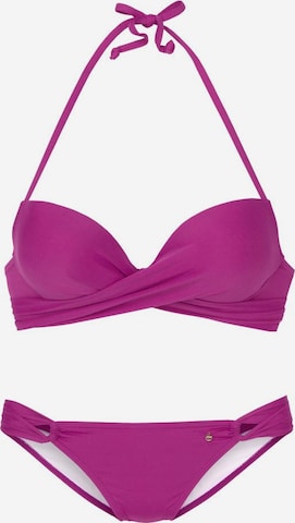 s.Oliver Push-Up-Bikini in Pink: predná strana