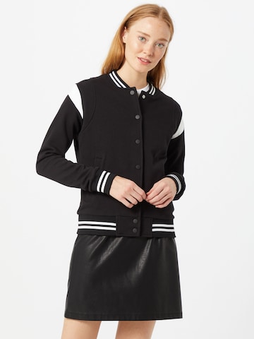 Urban Classics Collegejacke in Schwarz: predná strana