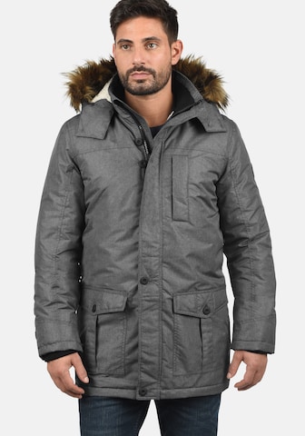 !Solid Winter Parka in Grey: front