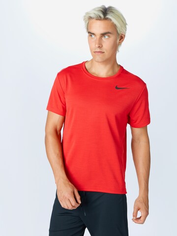 NIKE Regular fit Performance shirt 'Superset' in Red: front