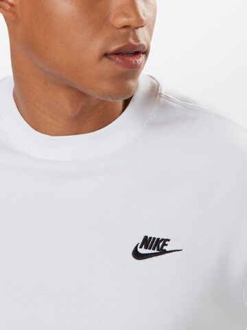 Nike Sportswear Rovný strih Mikina 'Club Fleece' - biela