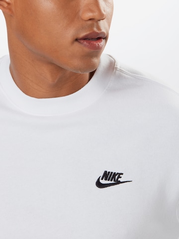 Nike Sportswear Regular fit Μπλούζα φούτερ 'Club Fleece' σε λευκό