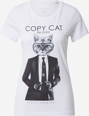 Maglietta 'Copy Cat' di EINSTEIN & NEWTON in bianco: frontale