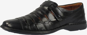 JOSEF SEIBEL Tapered Classic Flats 'Steven' in Black: front