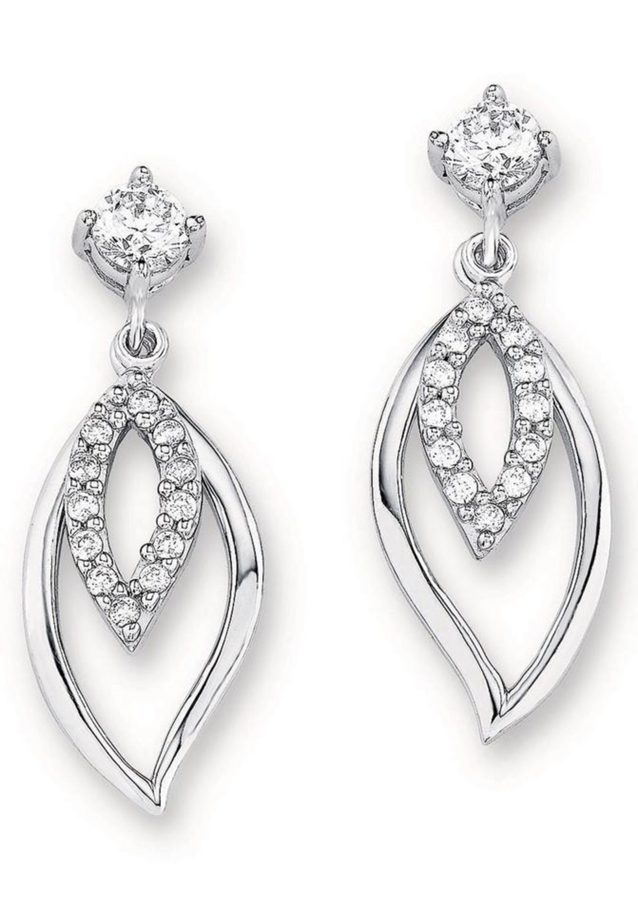 AMOR Earrings in Silver: front