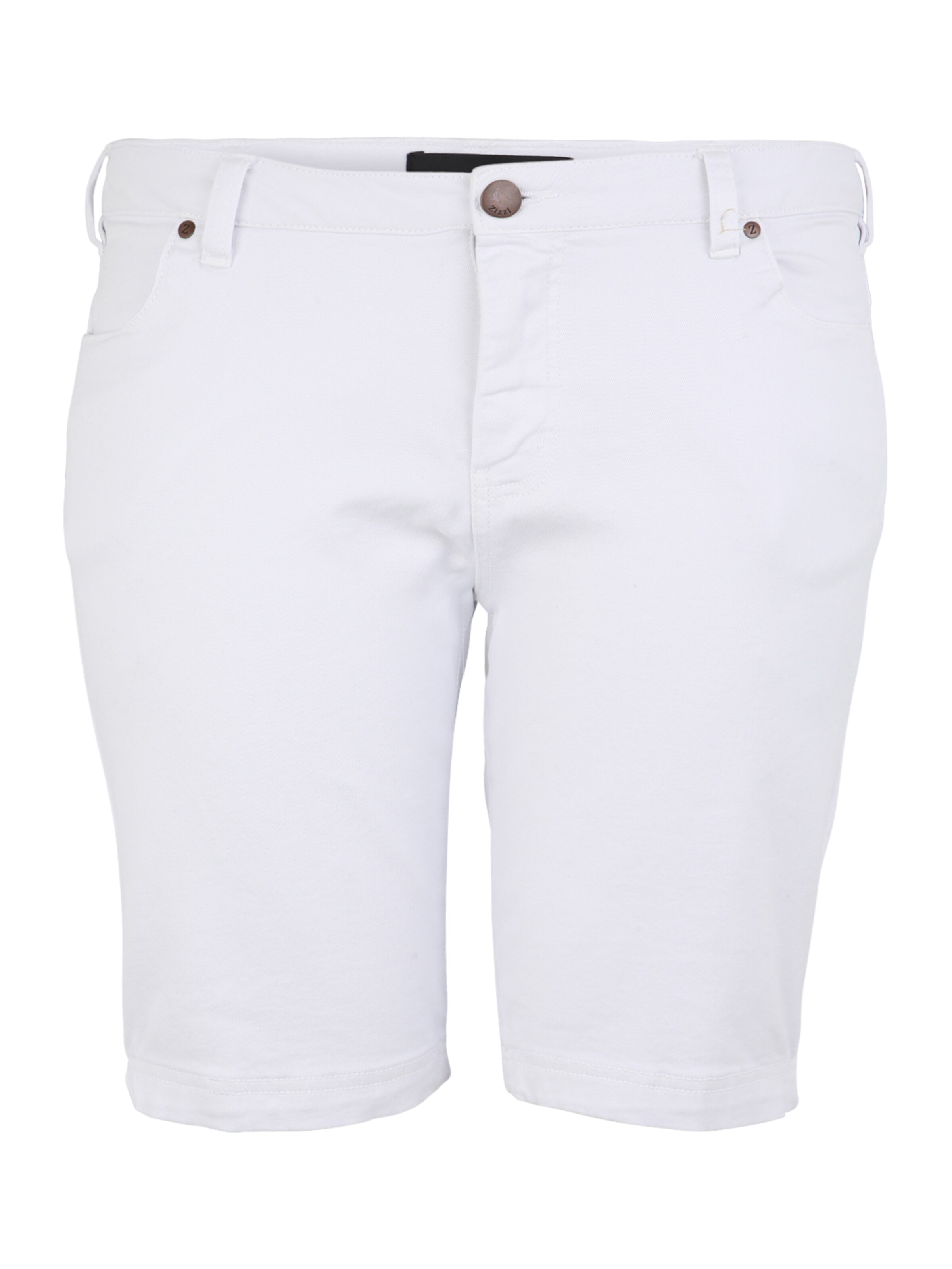 Zizzi - Broek 'Emily' in de kleur Wit