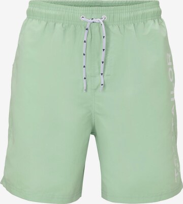 Shorts de bain 'Jeremy' TOM TAILOR en vert : devant