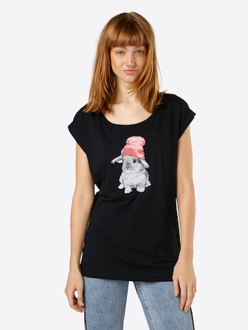 T-shirt 'It Hasi' Iriedaily en noir : devant