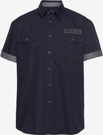 Man's World Comfort fit Button Up Shirt in Blue: front