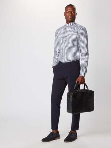 Lindbergh Slimfit Παντελόνι με τσάκιση 'Club' σε μπλε
