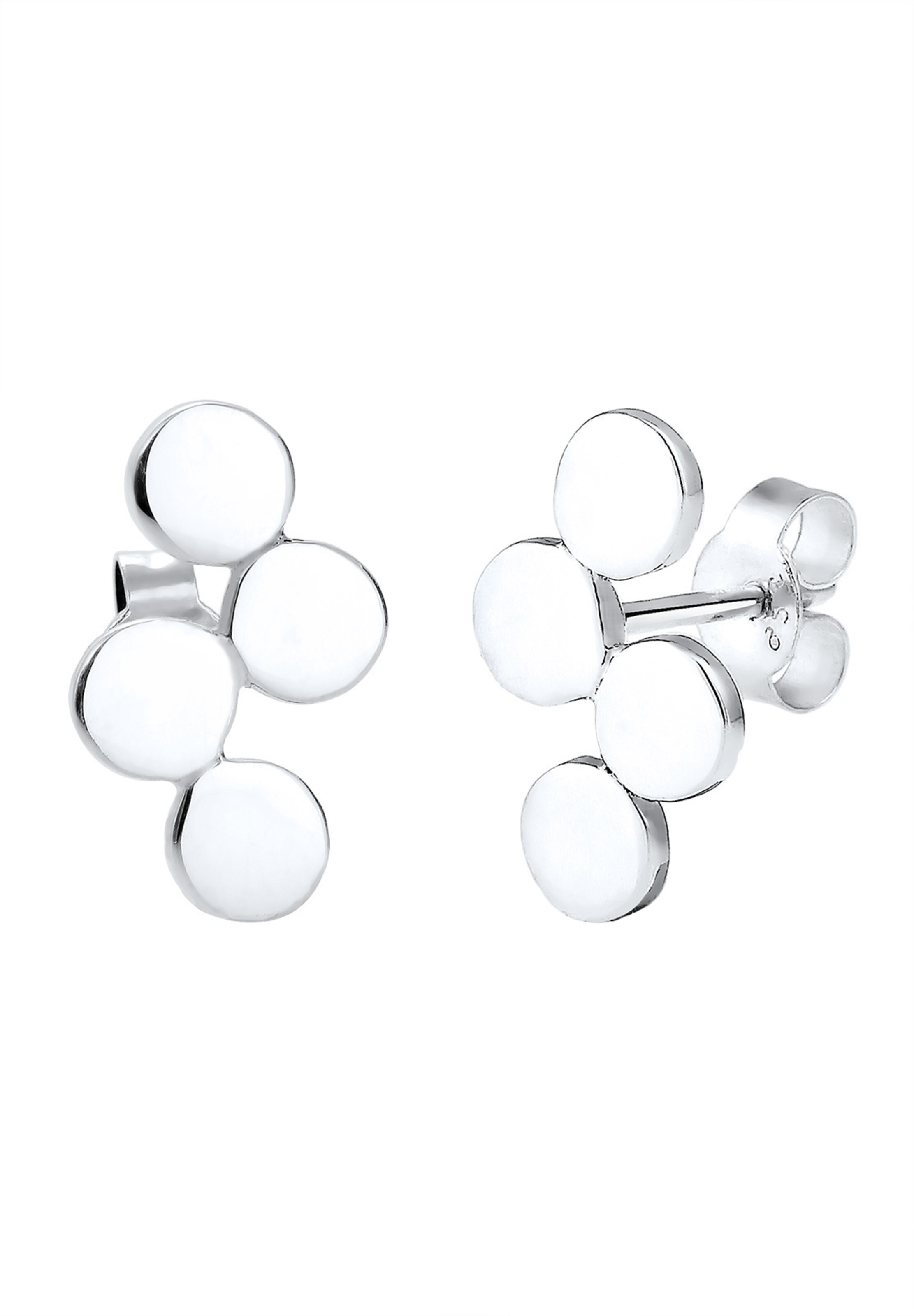 ELLI Oorbellen 'Kreis' in Zilver: voorkant