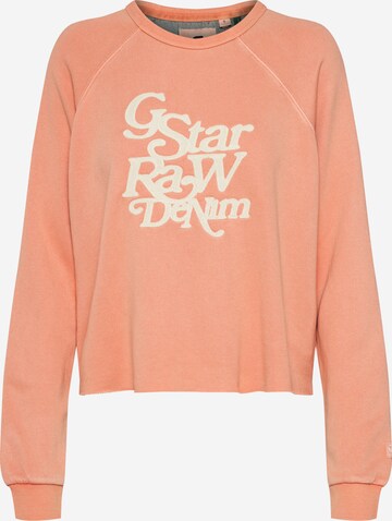 G-Star RAW Sweatshirt 'Graphic 11' in Orange: front