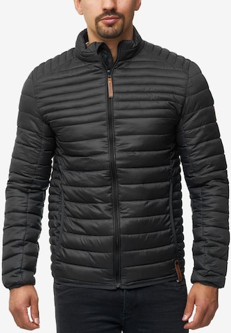 INDICODE JEANS Between-Season Jacket 'Islington' in Black: front