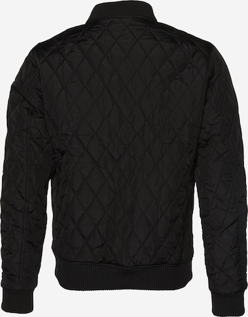 Urban Classics Between-Season Jacket 'Diamond Quilt' in Black