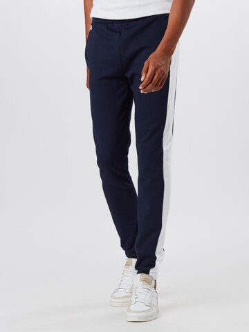 LACOSTE Tapered Pants in Blue: front