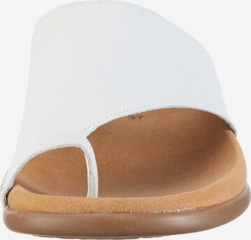 GABOR T-Bar Sandals in White