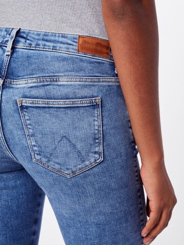 WRANGLER Skinny Džíny – modrá