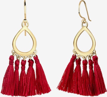 Boucles d'oreilles 'Boho' ELLI en rouge : devant