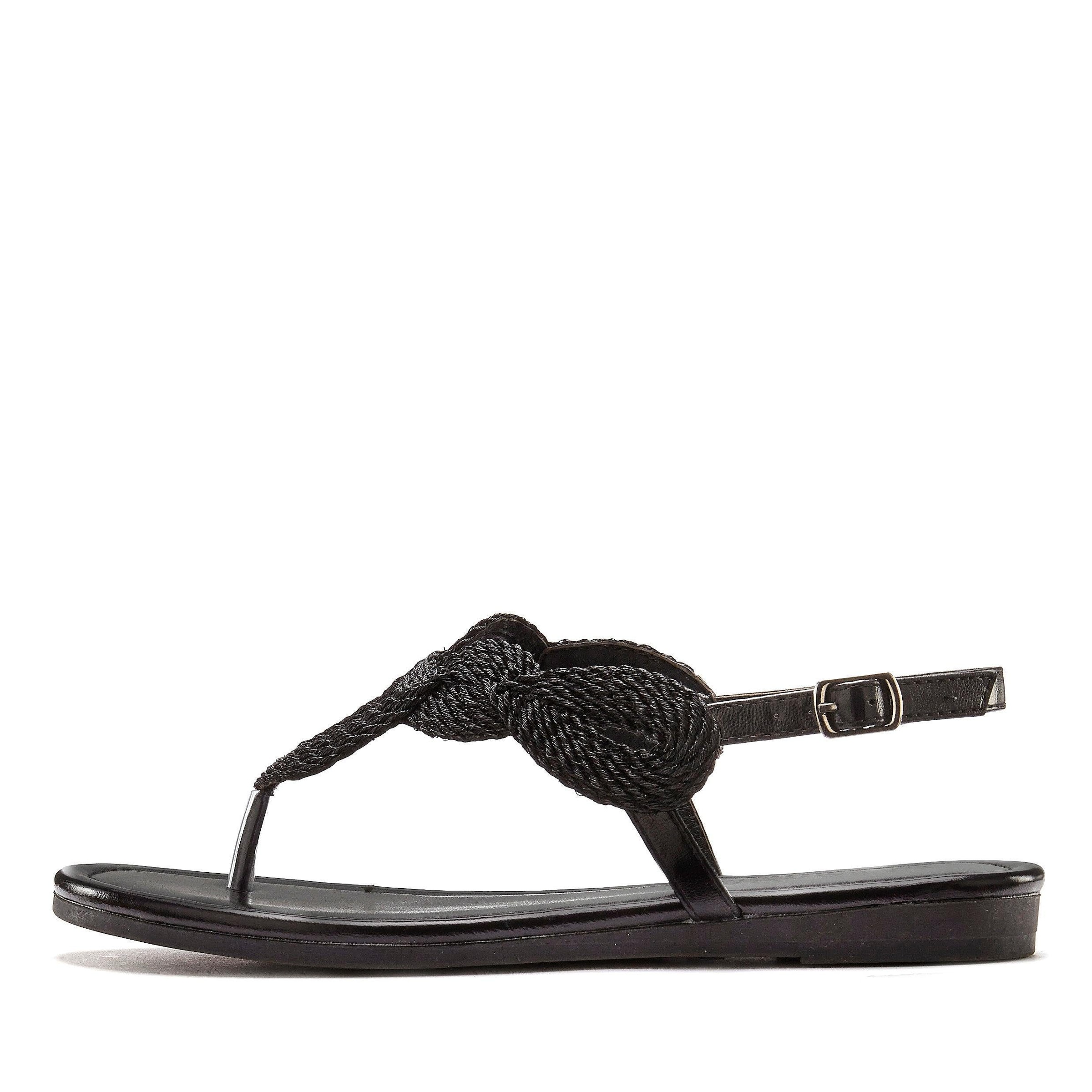 LASCANA T-Bar Sandals in Black: front