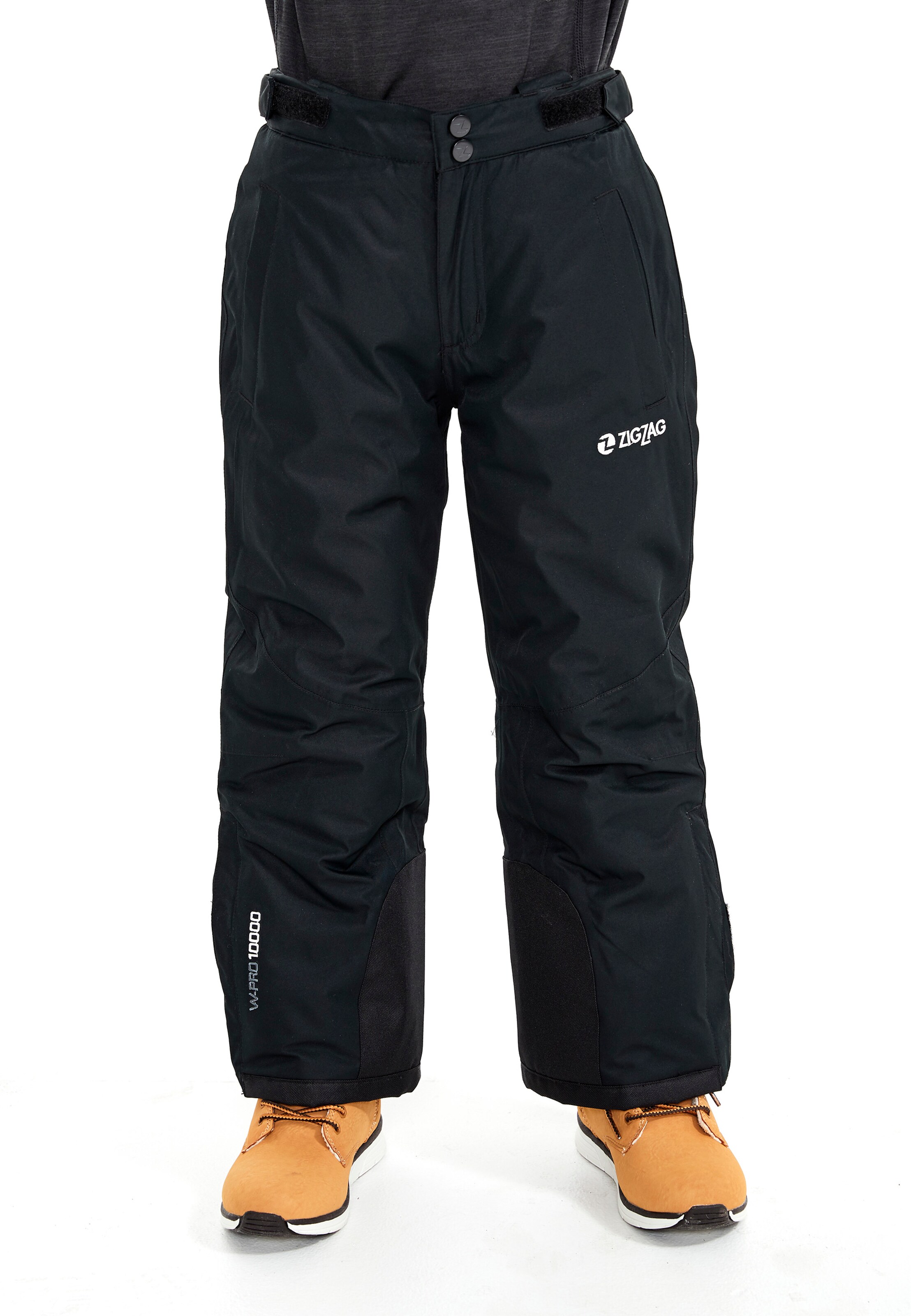 ZigZag Bootcut Skihose in Schwarz: Vorderseite