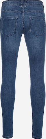 Urban Classics Skinny Jeans 'Slim Fit Biker' in Blauw