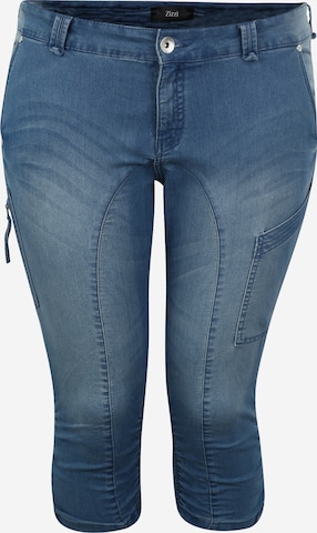 Slimfit Jeans di Zizzi in blu: frontale
