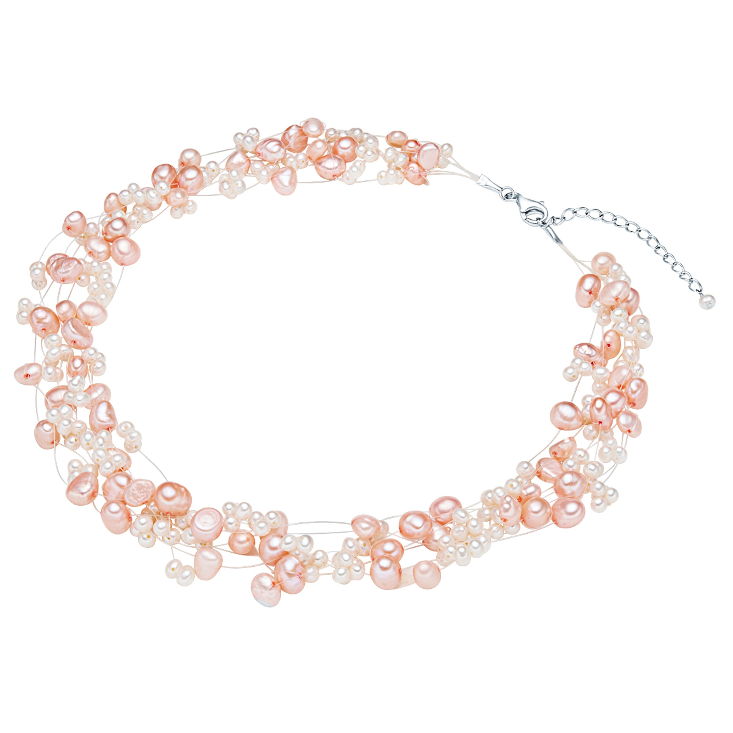 Valero Pearls Necklace in Pink: front