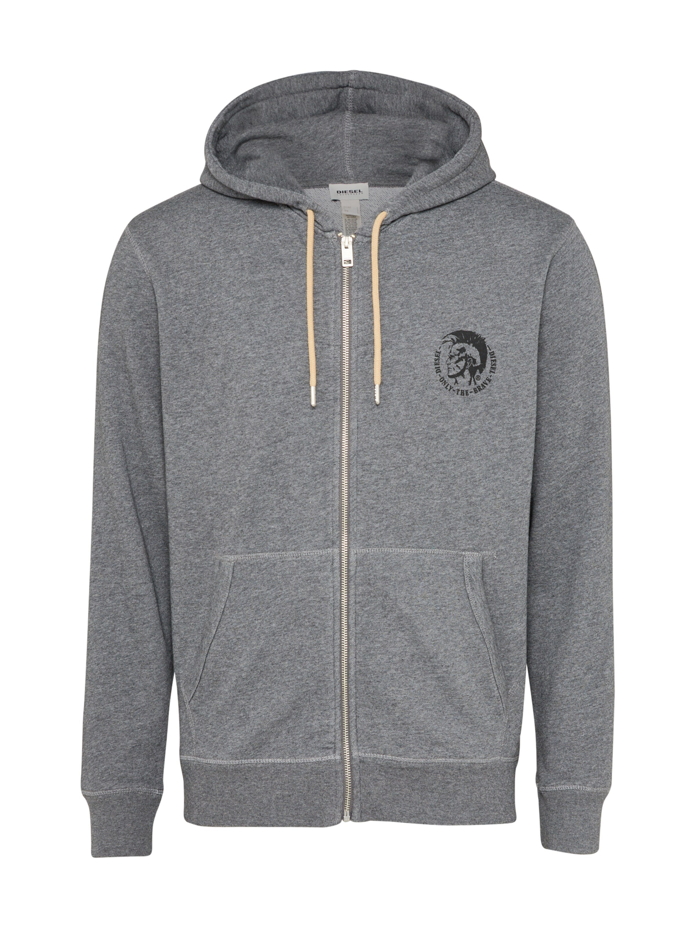 DIESEL - Sweatvest 'Umlt-Brandon-Z' in de kleur Grijs