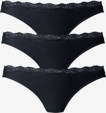 LASCANA Thong in Black: front