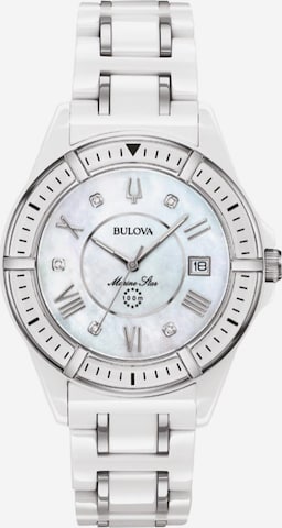 Bulova Analog Watch in White: front