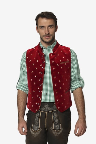 STOCKERPOINT Traditional vest 'Calzado' in Red: front