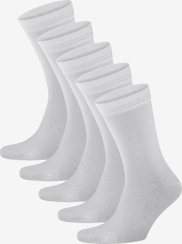 Resteröds Socks 'Bamboo' in White: front