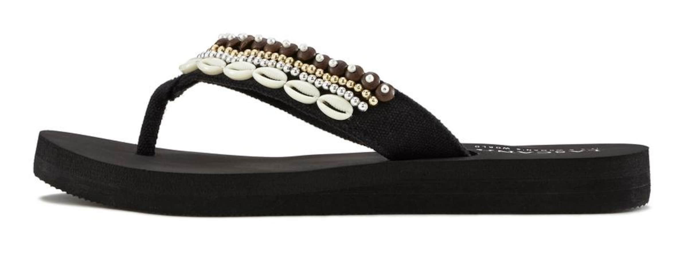 LASCANA T-Bar Sandals in Black