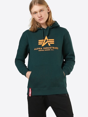 ALPHA INDUSTRIES Mikina - Zelená: predná strana