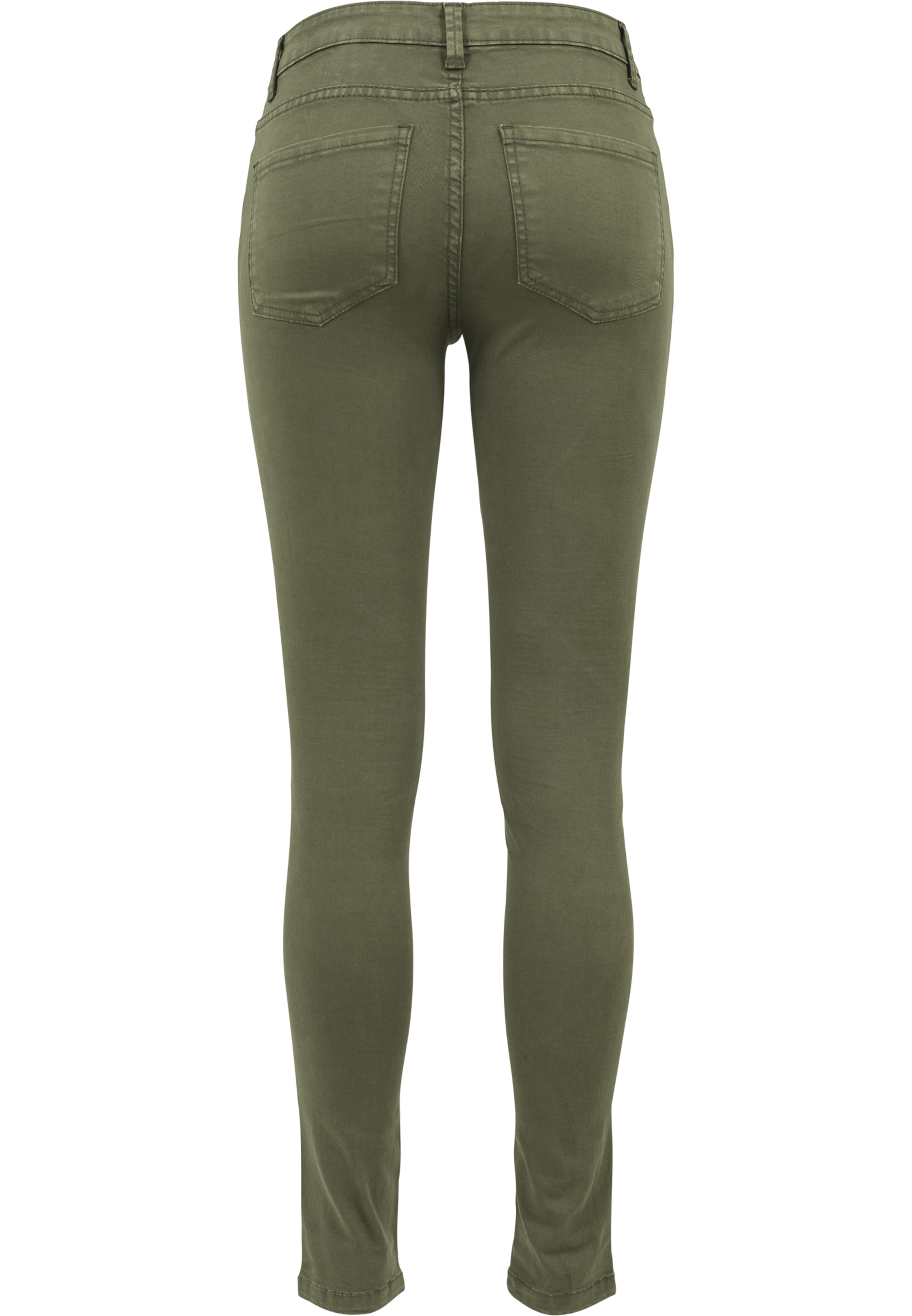 Urban Classics Skinny Kalhoty – zelená