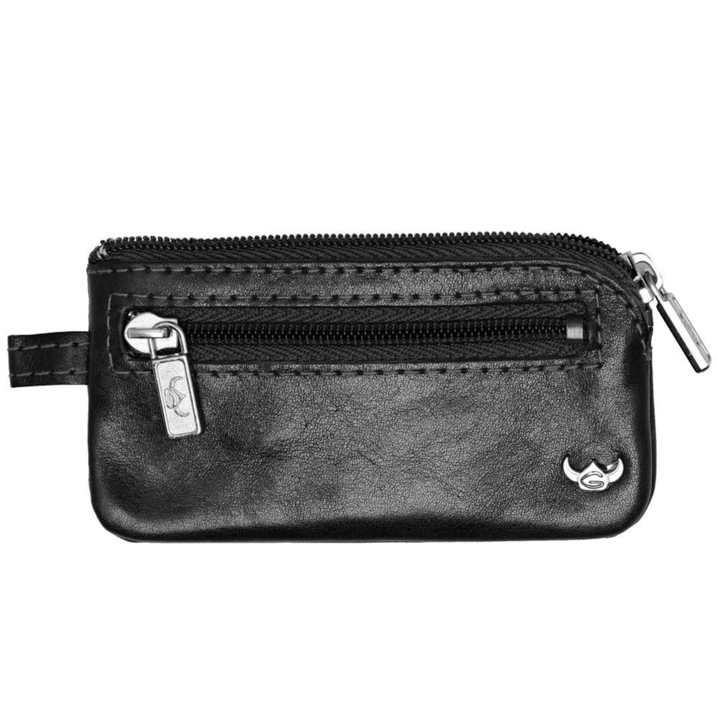 GOLDEN HEAD Key ring in Black: front